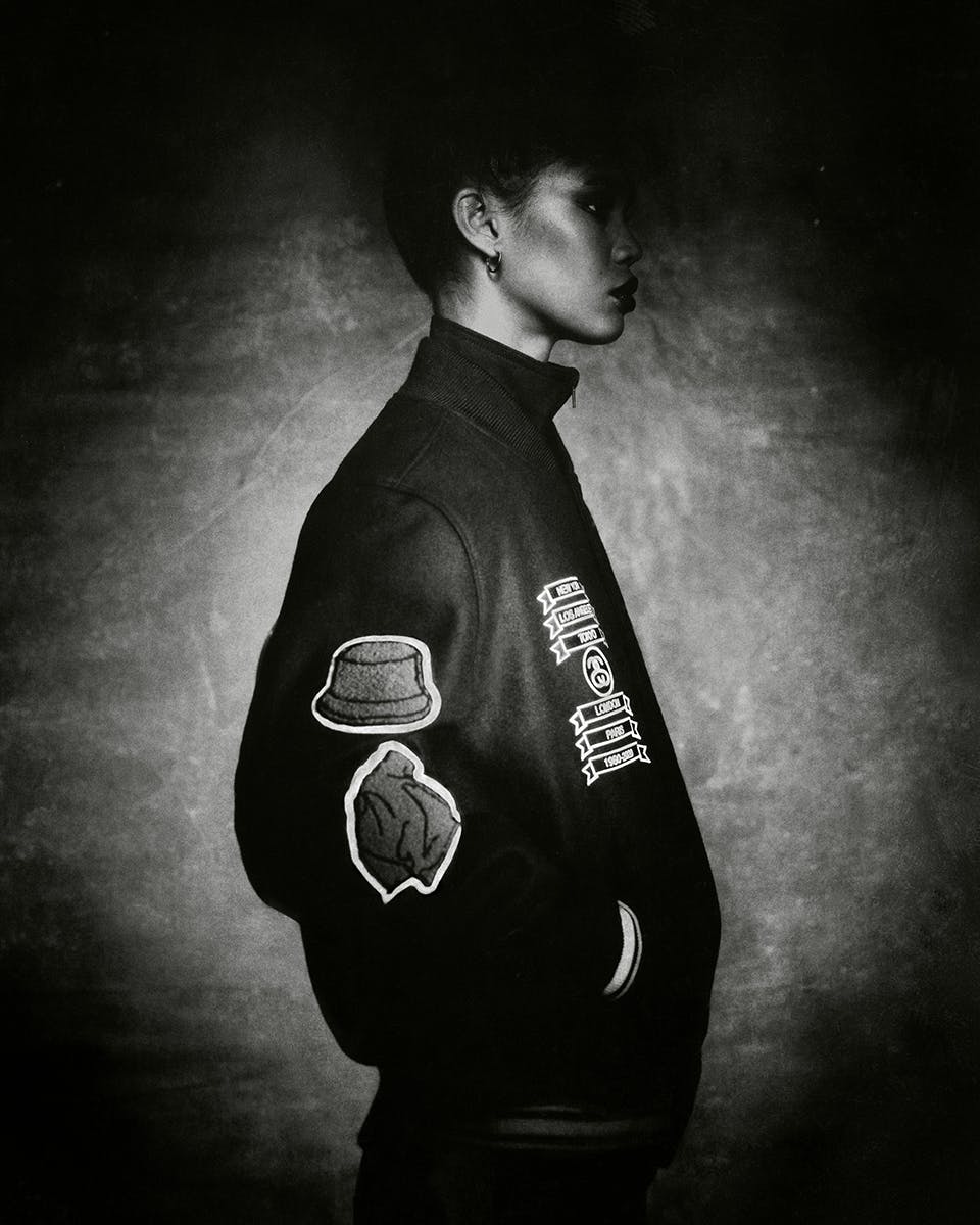 stussy comme des garcons varsity